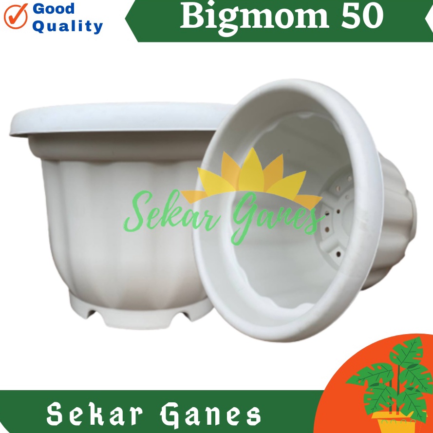 ART X16C Pot Kuat 55 Putih  Pot Besar Jumbo Murah 5cm 6cm Pot Besar Plastik Bahan Tebal  Pot Bunga J