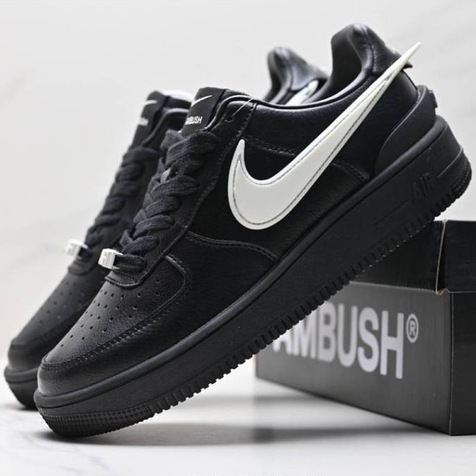 SEPATU NIKE AIR FORCE 1 LOW AMBUSH BLACK PHANTOM WHITE