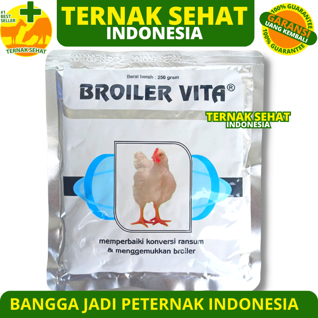 Vitamin Ayam BROILER VITA 250 GRAM MEDION - Vitamin Ayam Broiler Pedaging - Vitamin Penggemuk Ayam P