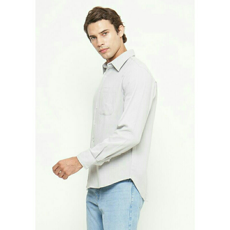 Kemeja Panjang Linen Gray Ellegante by FTL