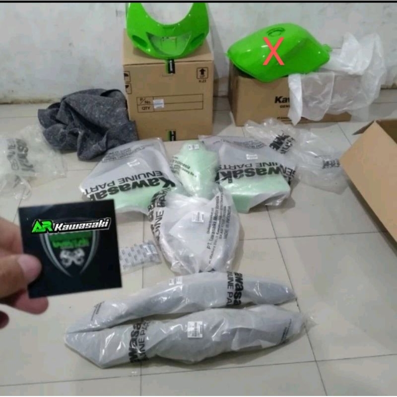 COVER BODY SET NINJA RR OLD HIJAU SE ORIGINAL KAWASAKI