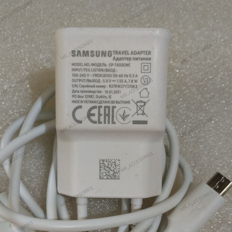 Charger Cas Casan Samsung Original 100% Cabutan Bawaan Hp A10s A01 A02 A03 Core A6 A6+ J5 J7 Prime