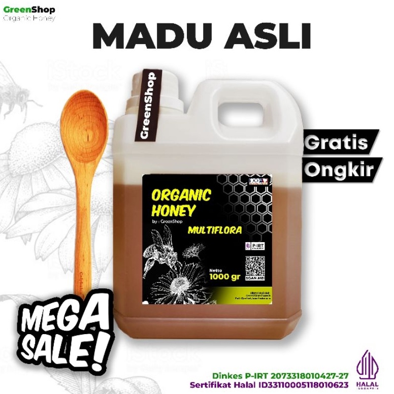 

Diskon Madu Asli Multiflora Super 1kg Raw Honey Madu Murni 1 Organic 35