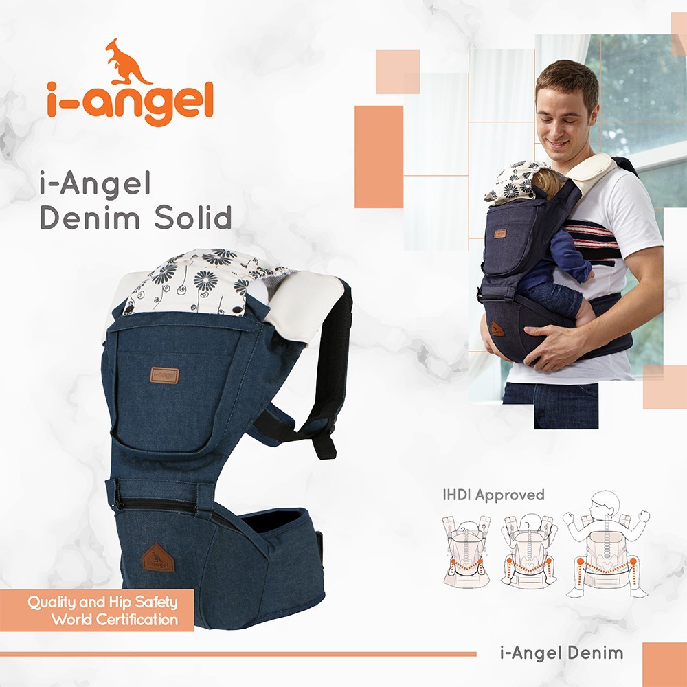 i-Angel Gendongan Bayi : i-Angel Denim Solid