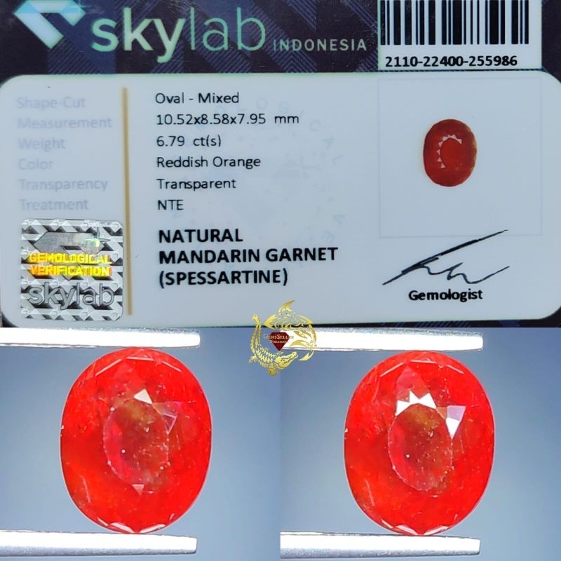 Mandarin Garnet 6.79 cts