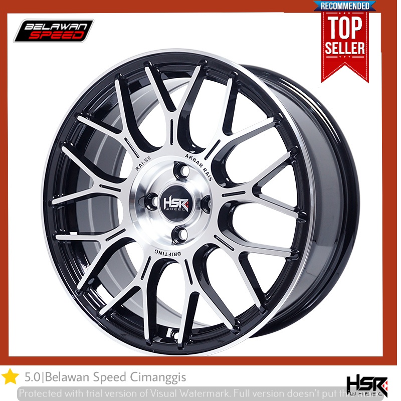 PROMOPELEK MOBIL RACING VELG MODIFIKASI RING 17 R17 HSR RAI-S5 PCD 4X100 UNTUK RAIZE ROCKY JAZZ VIOS