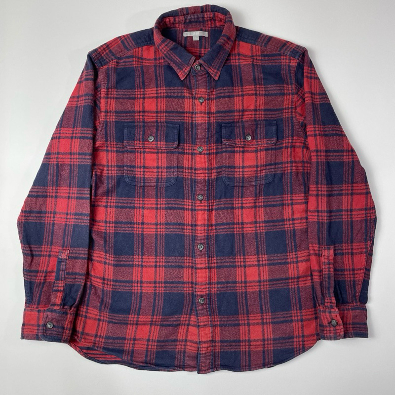 Kemeja Flannel Uniqlo (Double Pocket)