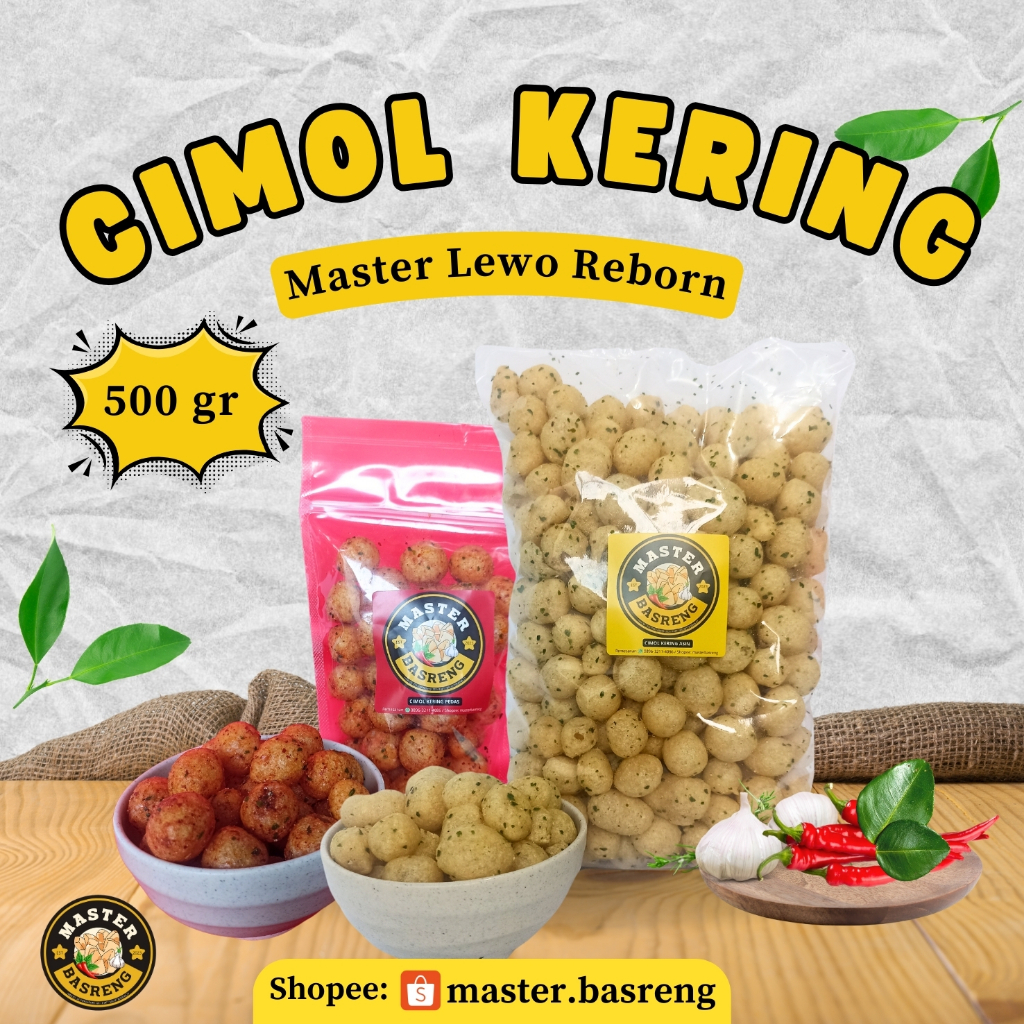 

Master Cimol Kering Kemasan 500 gram Endog Lewo Camilan Paling Nagih