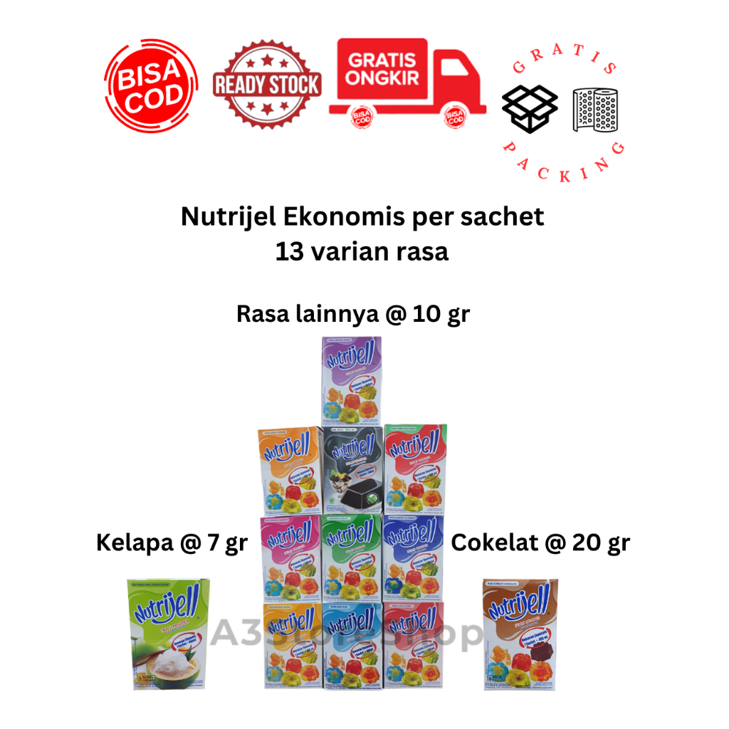 

Nutrijel Ekonomis per sachet Nutrijell jeli agar agar COD