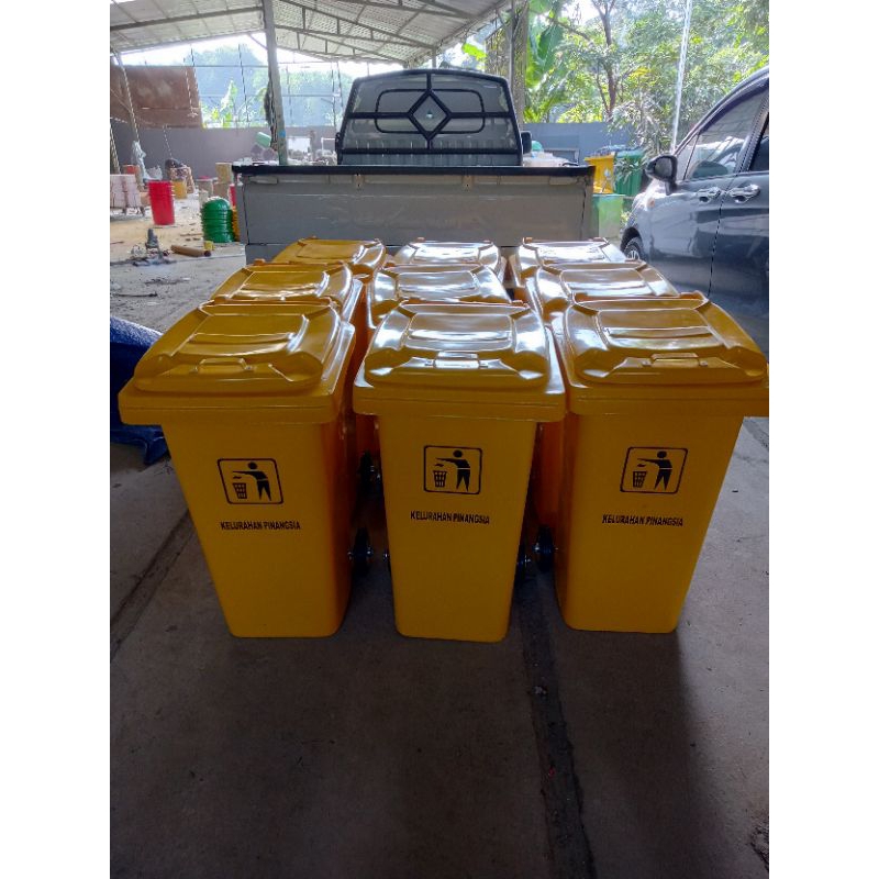 tempat sampah roda 120 liter, tempat sampah outdoor, tempat sampah