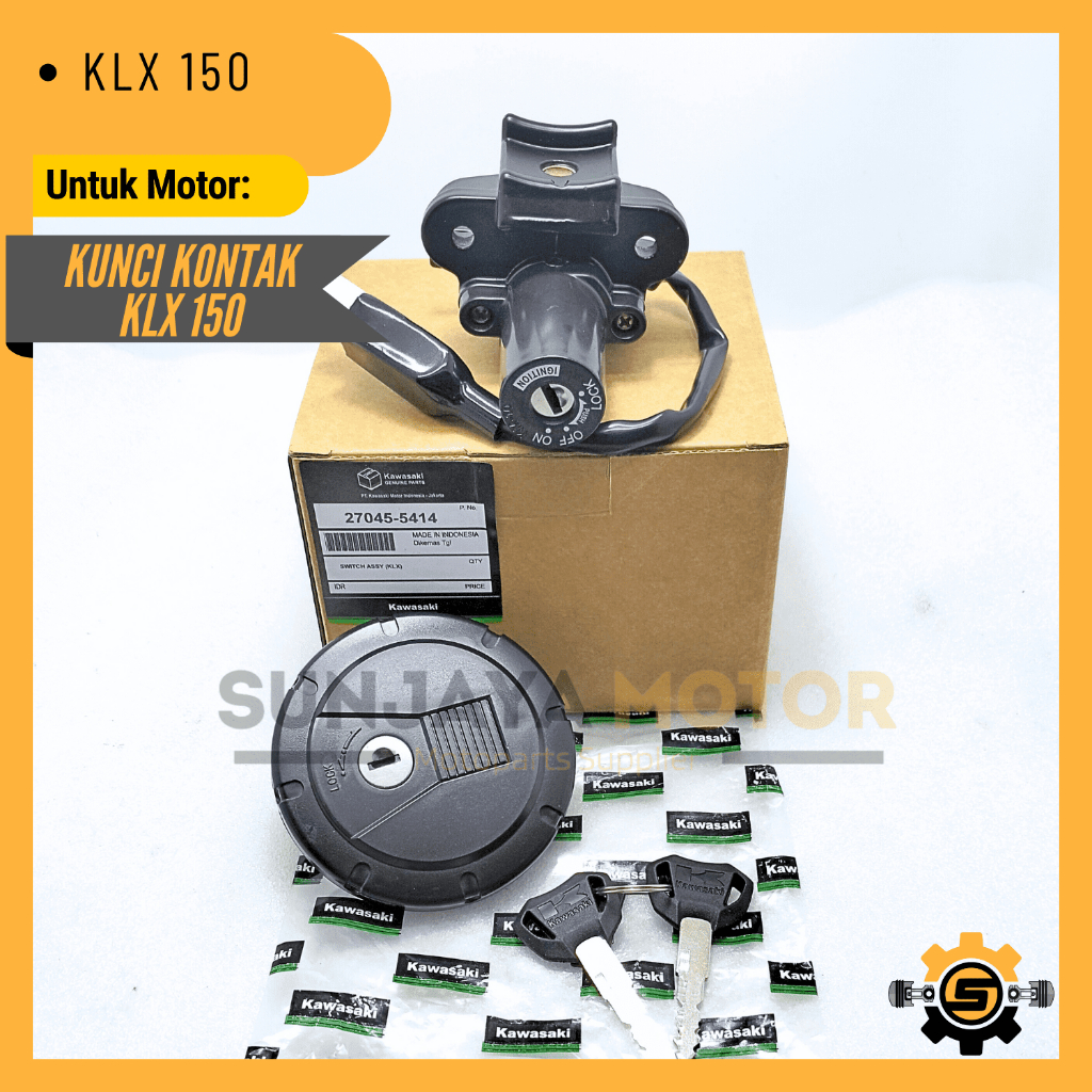 Kunci Kontak Set KLX Series Keyset Konci Kontak Original Kawasaki KLX 150 D-Tracker 1 Set Key Set Ko