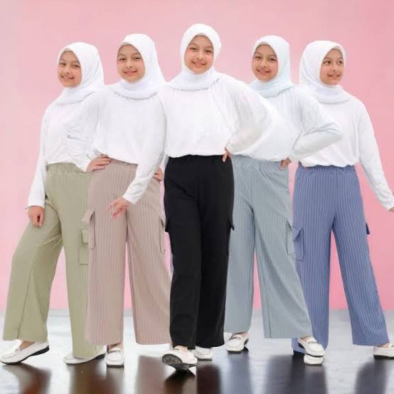 CELANA KULOT CARGO ANAK TANGGUNG CELANA KULOT CARGO KNIT HORNET 3-12TAHUN