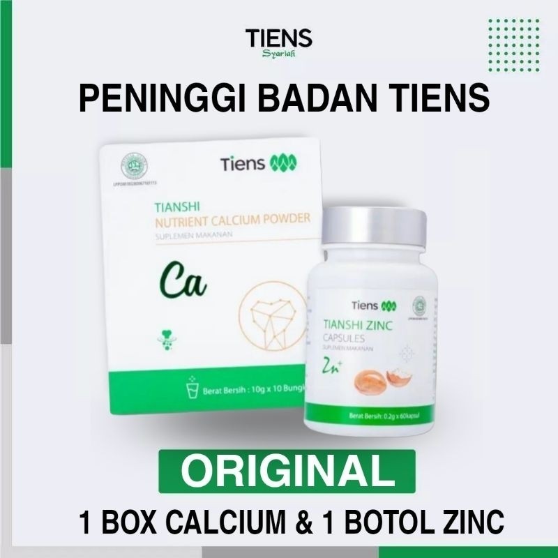 Calcium dan Zinc Peninggi Badan Anak-anak, Remaja dan Dewasa Kalsium dan Zinc Capsules Menambah Ting