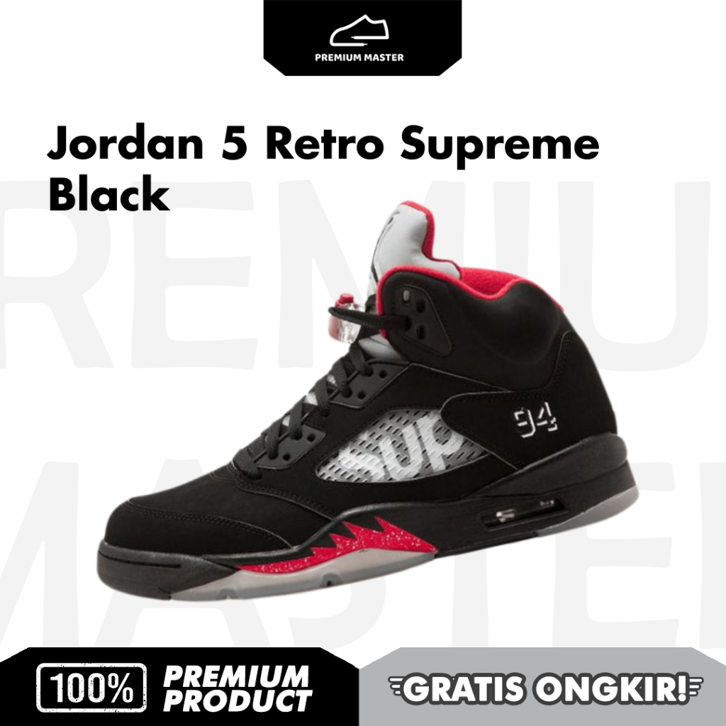Jordan 5 Retro Supreme Black