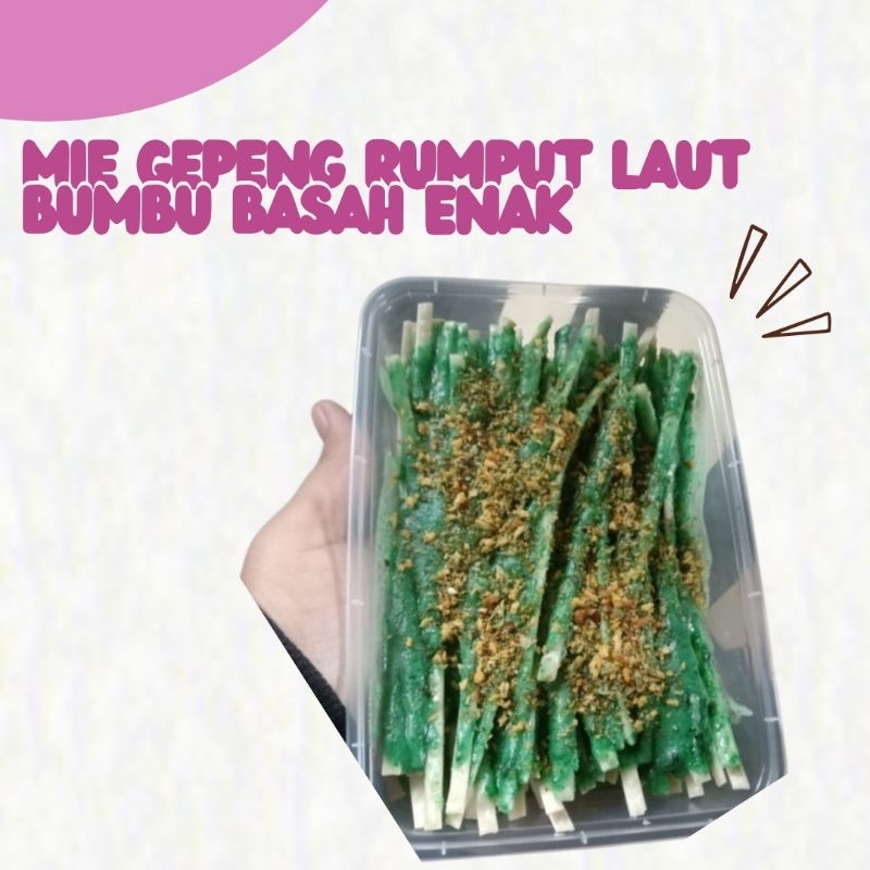 

MIE GEPENG RUMPUT LAUT BUMBU BASAH BUKET ENAK|PERBOX 500ML|CEMILAN INSTAN|CEMILAN GURIH|SNACK BOX
