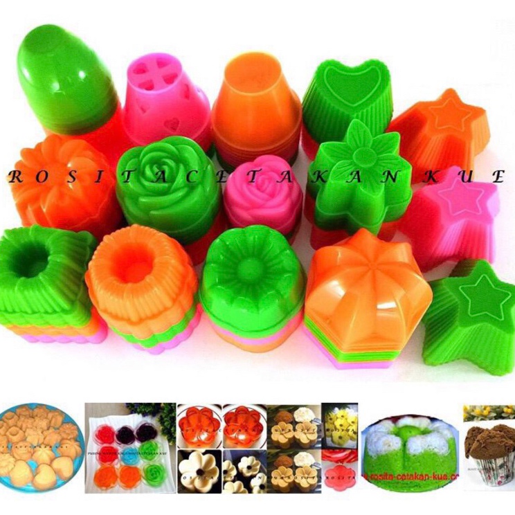 New Stock 3 Lusin Cetakan Kue Kukus Plastik Agar Jelly Puding Kue Putu Ayu Talam Bunga Mawar Sakura 