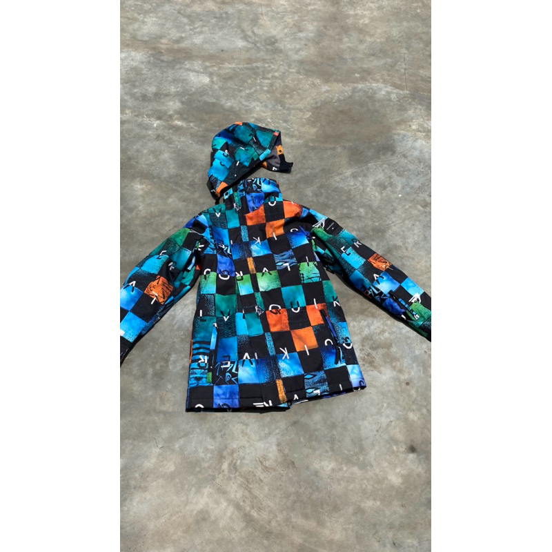 Quiksilver Boy's Mission Print Insulated Ski Jacket Size L Preloved like New