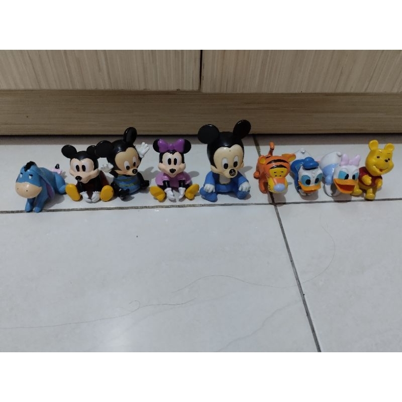 paket mainan lengkap edisi mickeyminnie 9pcs (second masih Bgs)