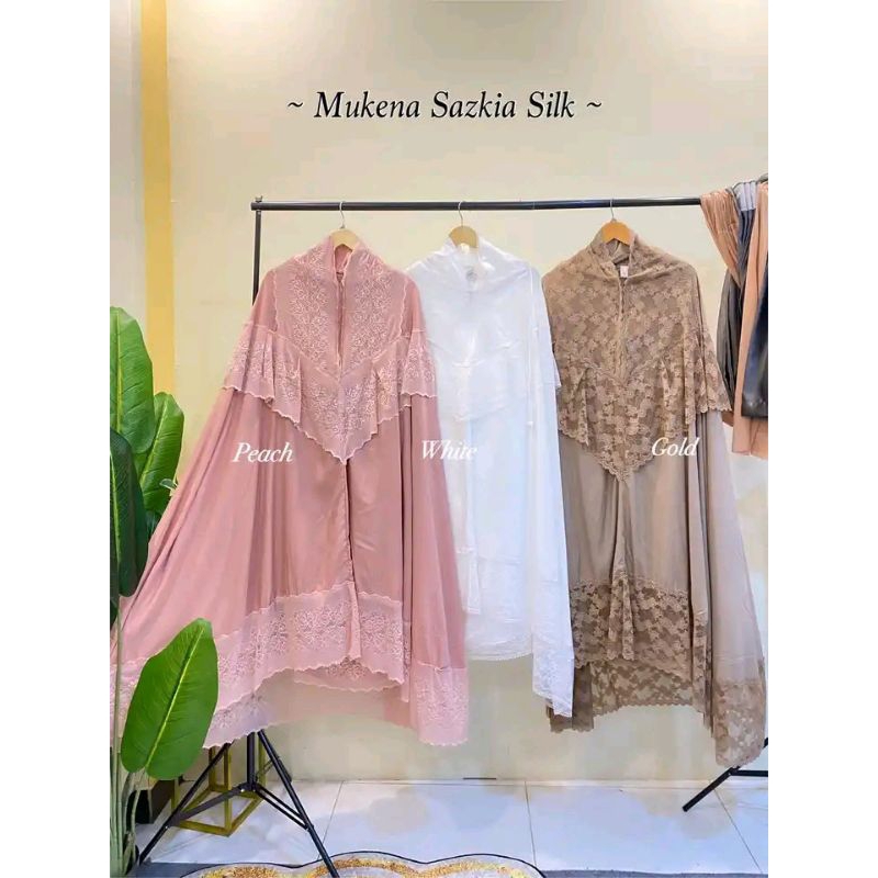 Mukena sazkia silk | mukena silk | mukena silk premium