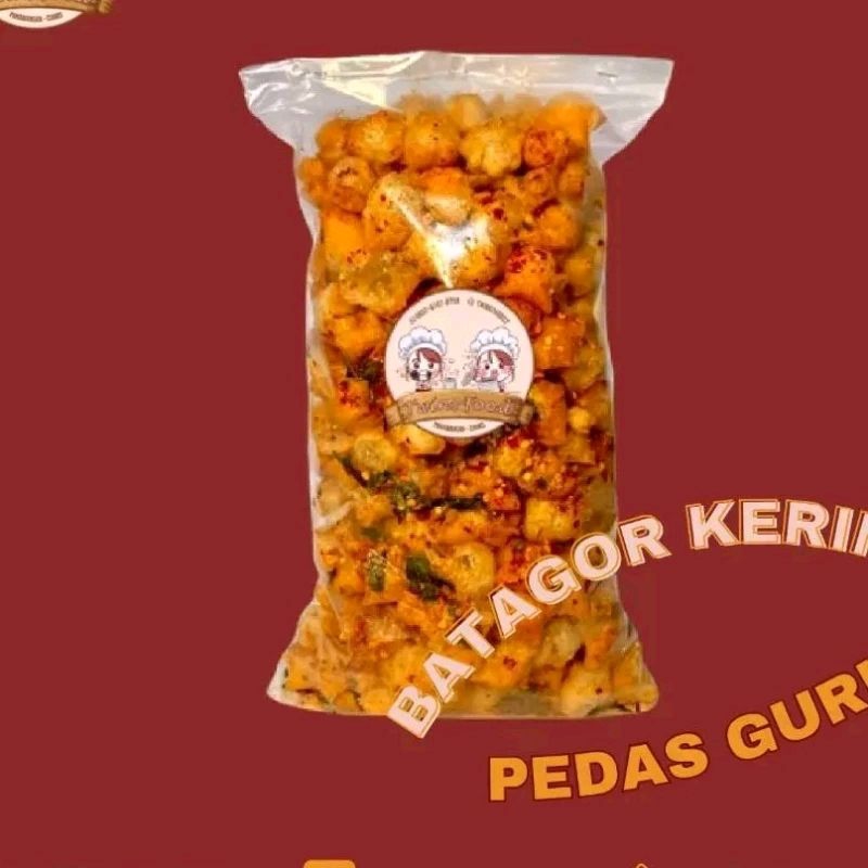 

(TERMURAH) Batagor Kering / Siomay kering 500 gram Asin Pedas Daun Jeruk Makanan Ringan Cemilan Kering Viral