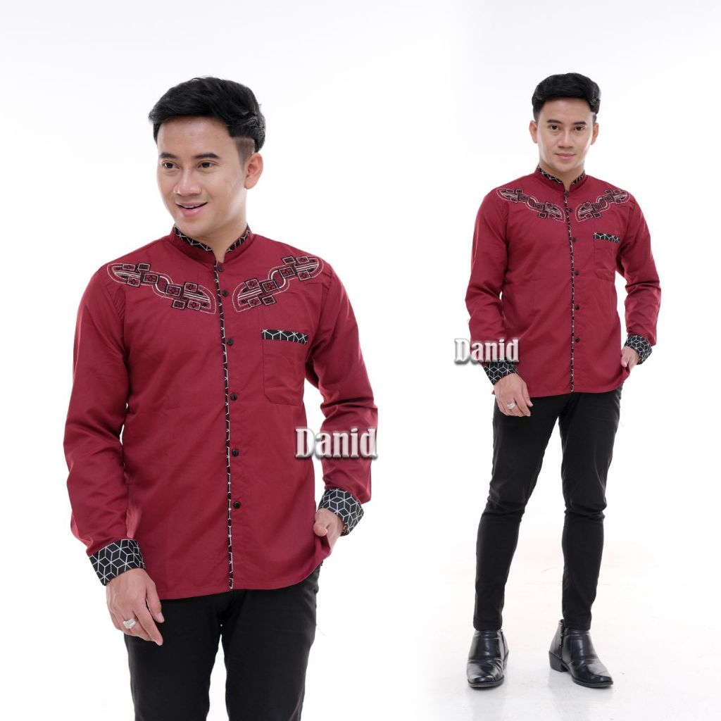 Koko Pria Baju Muslim Taqwa Lengan Panjang Ramadhan Lebaran Idul Fitri 2024 Motif Kotak