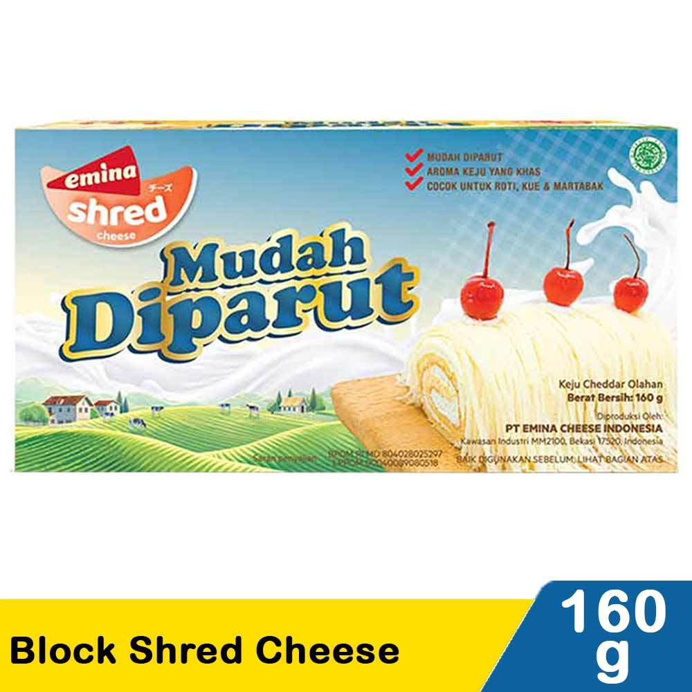 

Keju Emina Shred Mudah Diparut 160gr