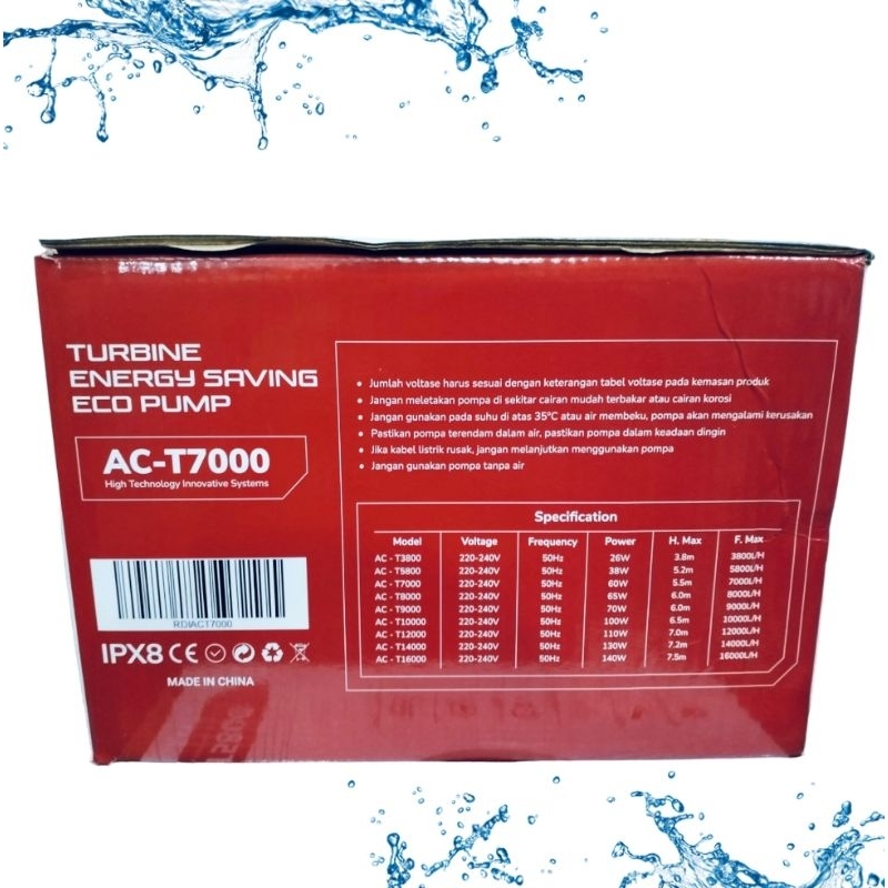 RDI ACT 7000 POMPA KOLAM TURBINE ENERGY SAVING ECO PUMP