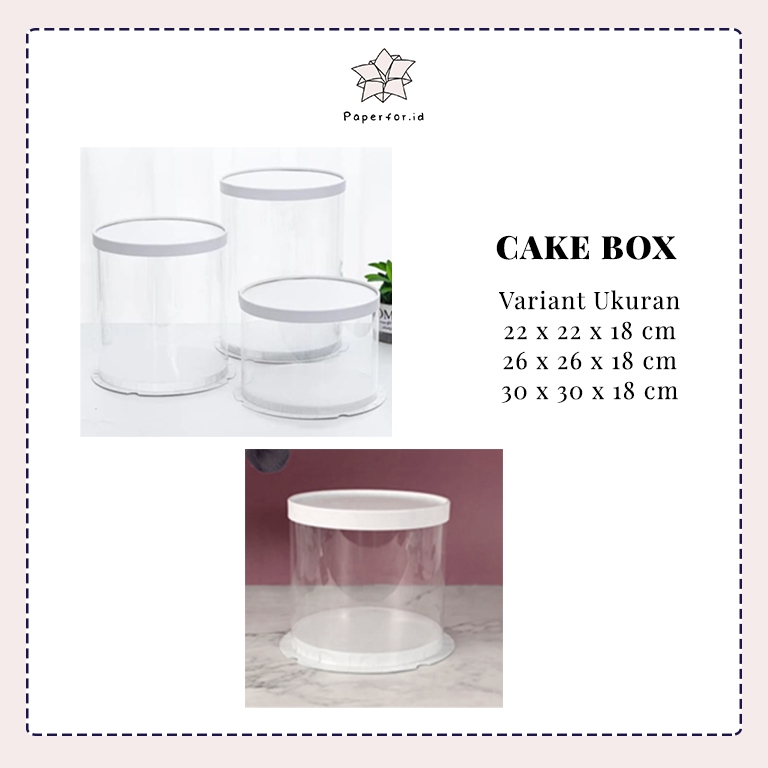 

Box Kue Mika Transparan Lingkaran / Cake Box