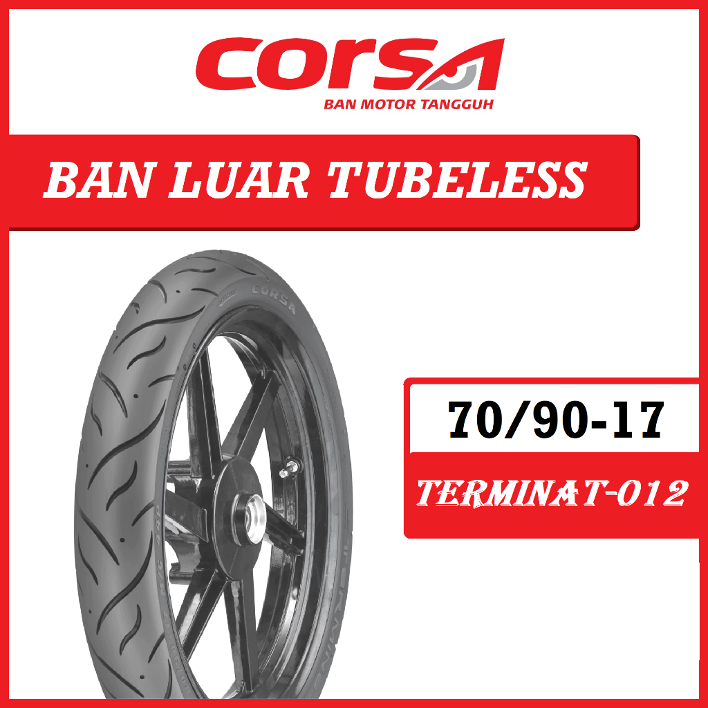 Ban Tubeless 70/90-17 TERMINAT-012 CORSA