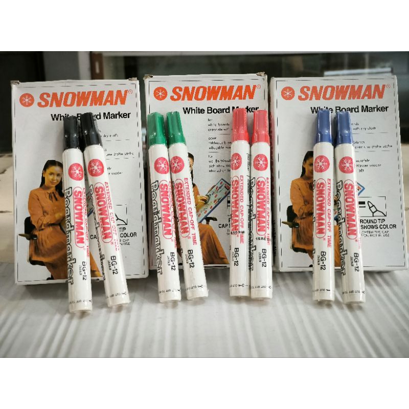 

Spidol Snowman white Board Marker BG12