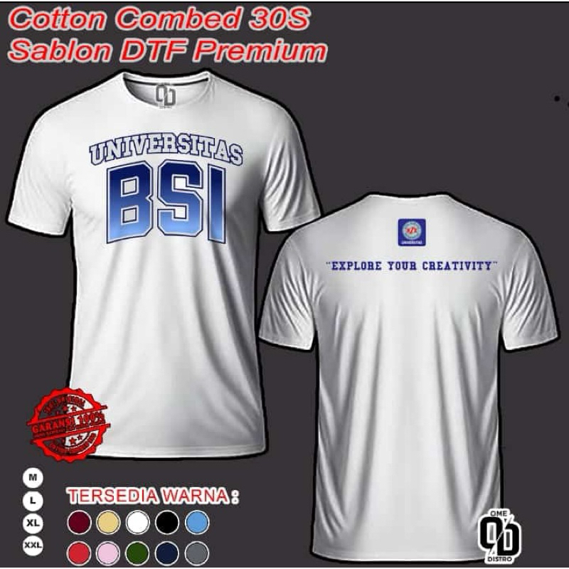 [COD] Kaos mahasiswa BSI / kampus BSI - bonus TOPI BSI