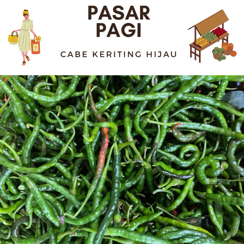 

Cabe Keriting hijau 100 gram