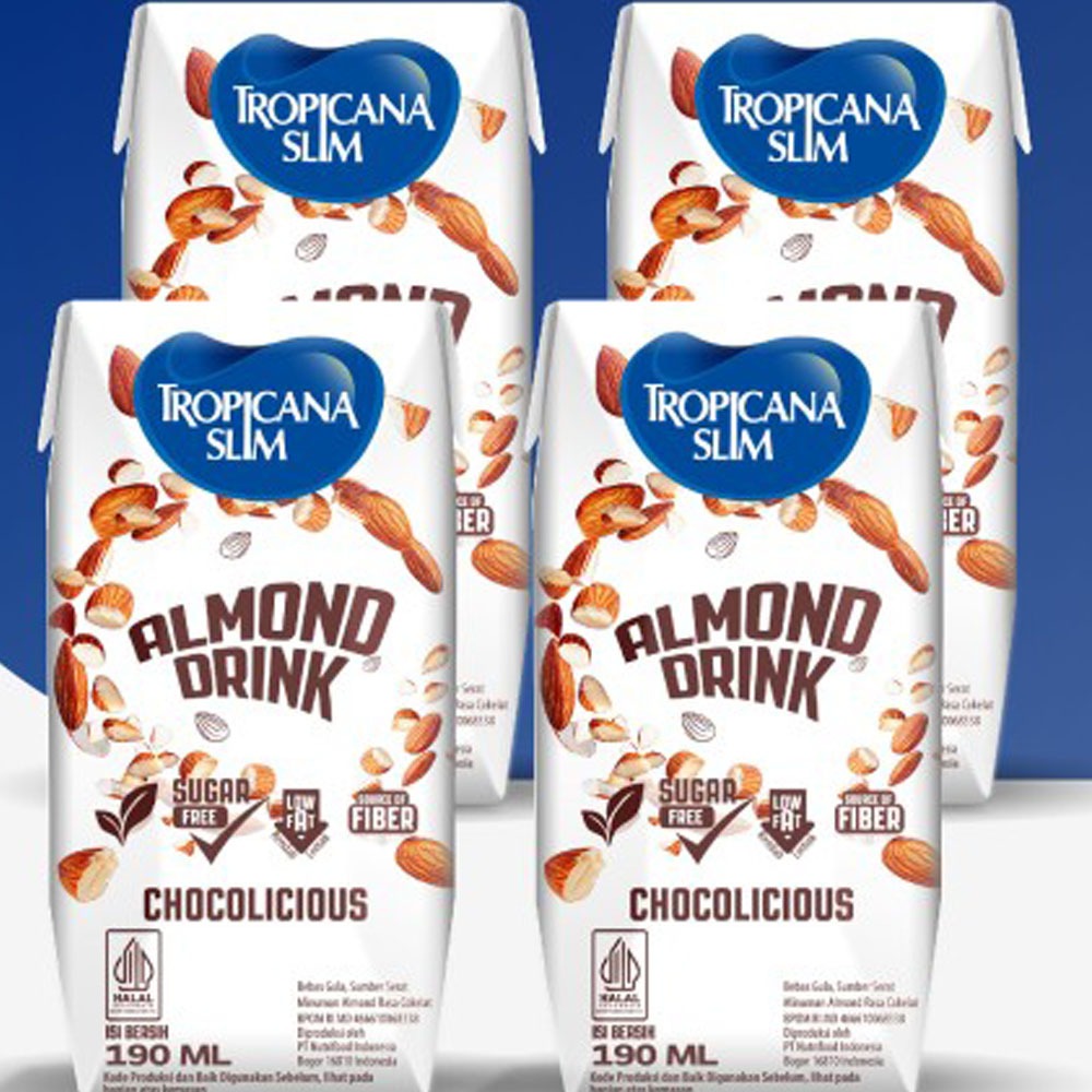 

Tropicana Slim Almond Drink 190ml x 4 Pcs