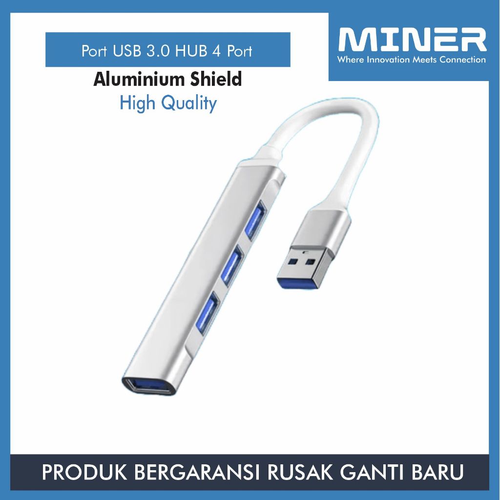 MINER USB 3.0 Hub 4 Port Aluminium Shield 4 port High Quality
