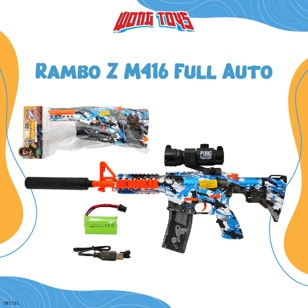 Rambo Z M416 Full Auto (YF1731) - Mainan Tembakan Rambo YF1731