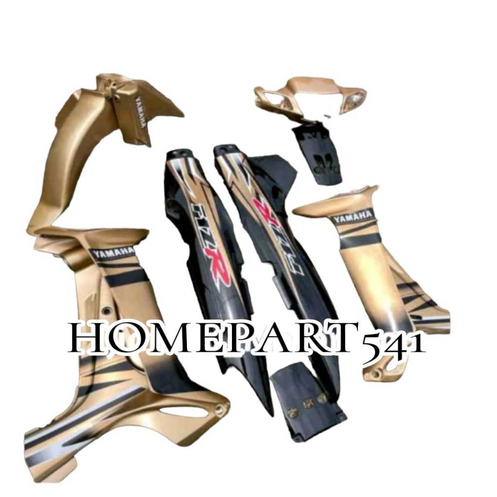 FULL SET BODY HALUS YAMAHA FIZ R FIZR SET STRIPING WARNA GOLD HITAM
