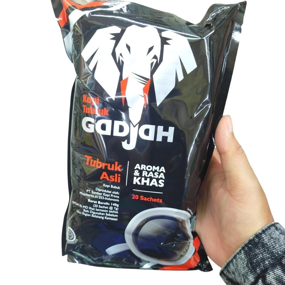 

Kopi Gadjah Tubruk Asli Bubuk 140gr isi 20 sachet Minuman Instan Coffee