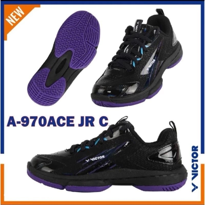 SEPATU BADMINTON VICTOR JUNIOR A970ACE JR C BLACK SEPATU BULUTANGKIS VICTOR A 970ACE JR M WHITE