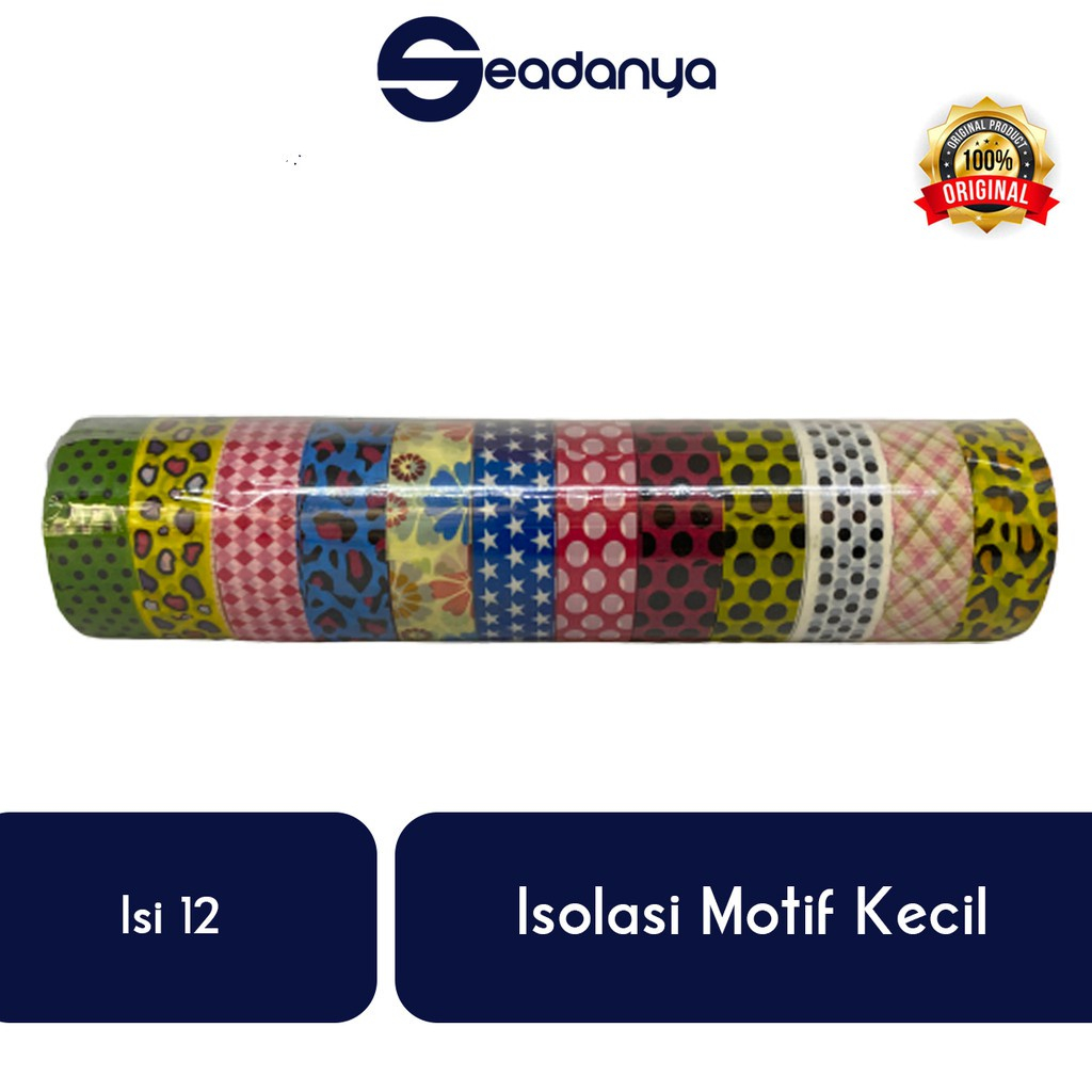 

Isolasi Motif Kecil (ISI 12) Tapes-Isolasi Mika,Kotak Makan,Hiasan Ulang Tahun,Dessert Box,Cake