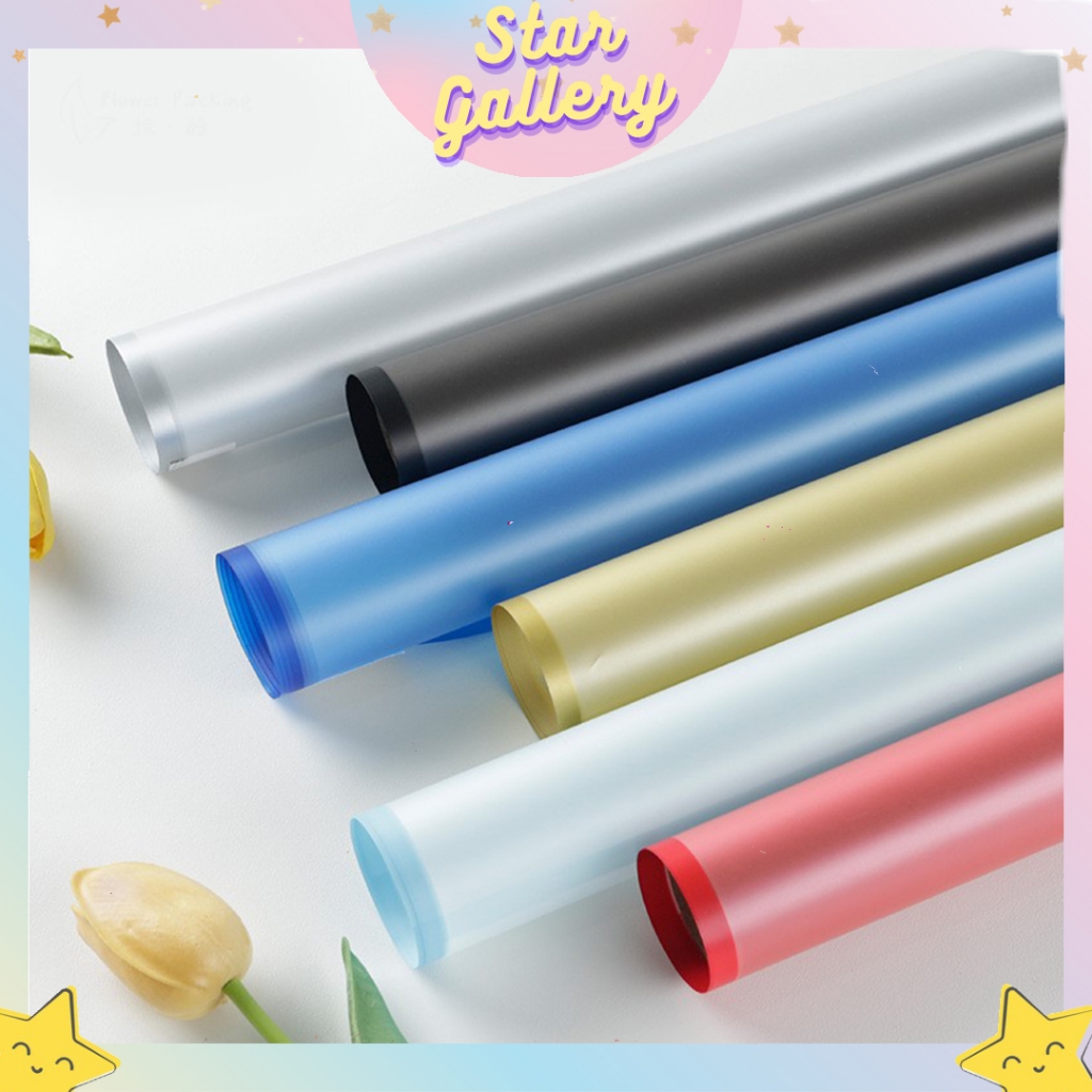 

(1 PACK ISI 20 LEMBAR) Flower Wrapping Paper Cellophane Kertas Florist Kertas Bunga Buket List Color OPP KB6078