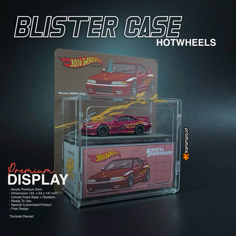 Custom Pack Display Blister Hotwheels Acrylic Premium