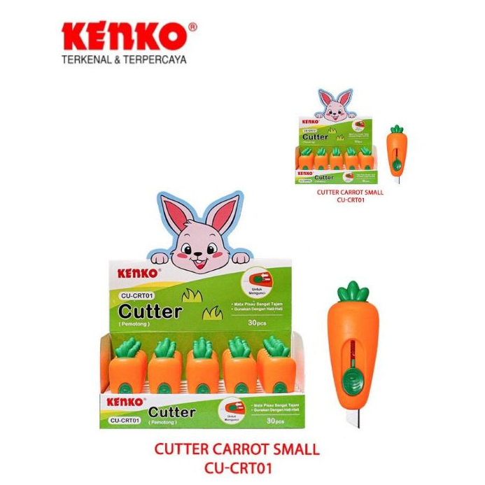 

KENKO CUTTER / PEMOTONG KERTAS CARROT SMALL CU-CRT01 / 4 PCS