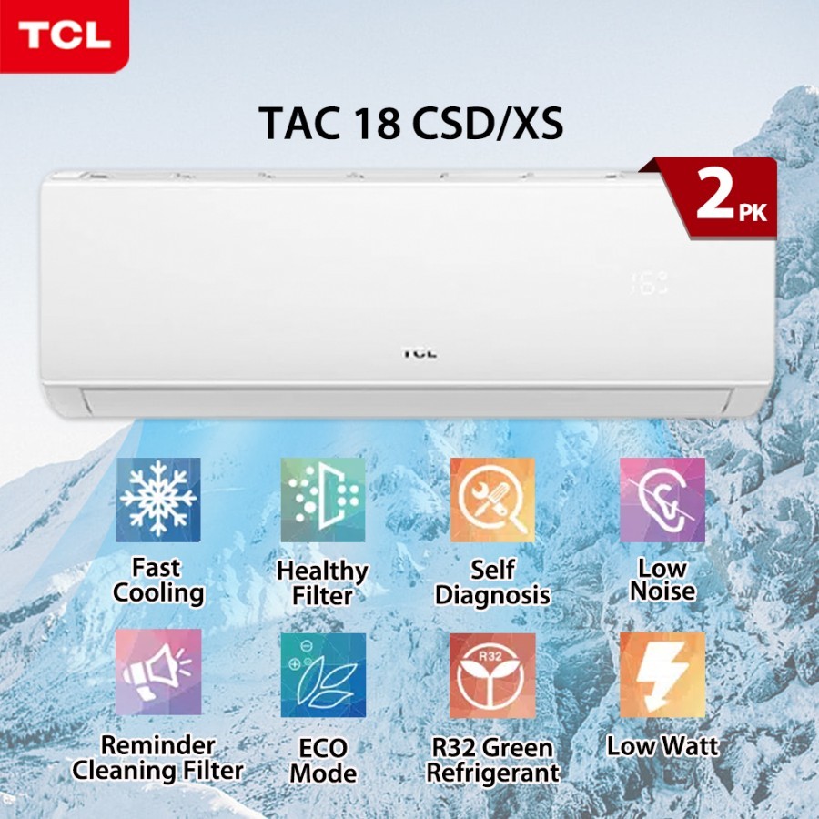AC TCL 2 PK TITAN GOLD 2PK TAC-18CSD/XS Garansi Resmi