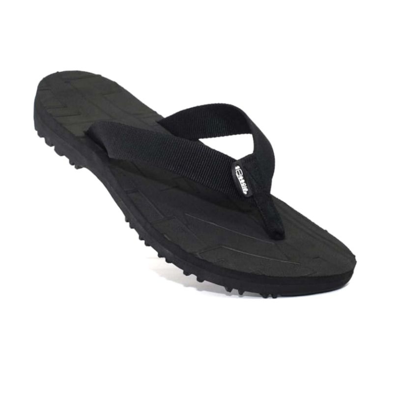 Sendal Jepit Boogie Enggano Hitam Polos Pria Sol Karet Anti Selip