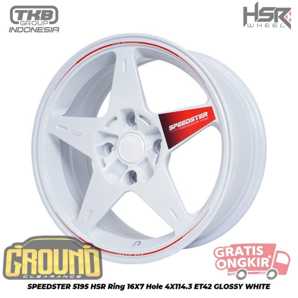 PELEK RACING R16 MOBIL LIVINA, KIJANG, AVANZA R16 TYPE SPEEDSTER R16 WARNA PUTIH