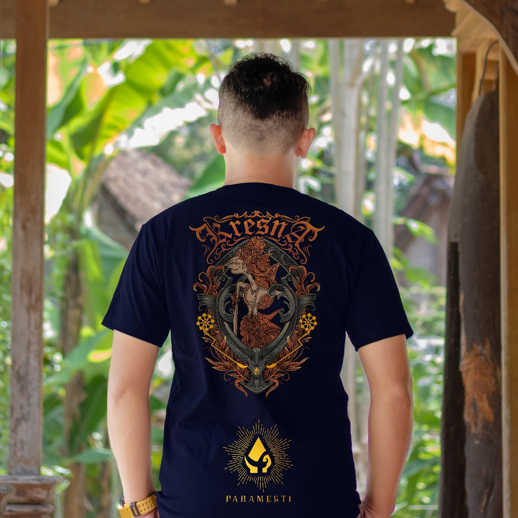 Paramesti Kaos Jawa wayang kresna Tshirt Budaya Jawa pria pitutur kata kata pramesti Original Distro