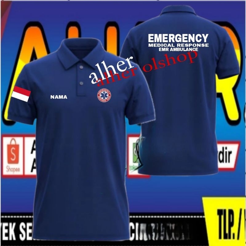 new Kaos emergency ambulance baju emergency seragam emergency kaos kerah emergency baju kerah emerge