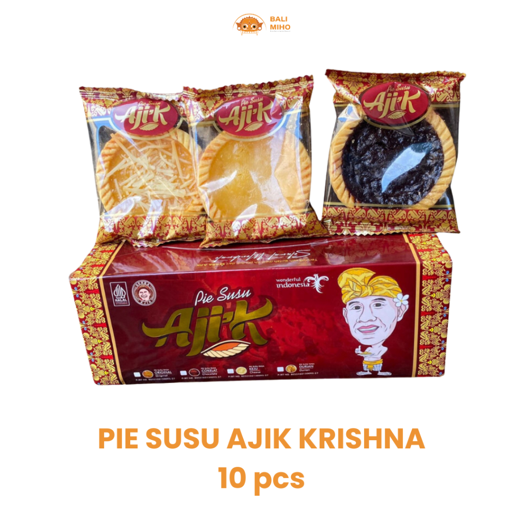 

Pie Susu Ajik Asli Khas Bali - Pie Susu Ajik Krisna Rasa Campur / Mix Varian - Oleh Oleh Khas Bali - Pie Susu Ajik Isi 10 Pcs - Pie Susu Ajik Mixed - Oleh Oleh Asli Bali - Pie Susu Besar