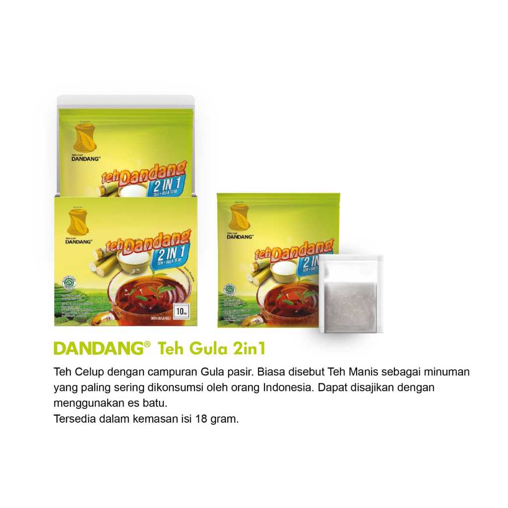 

Teh Dandang 2 in 1 Teh Gula Tebu isi 20 Sachet Bonus Lunchbox Mini (isi 2 Renceng) Murah