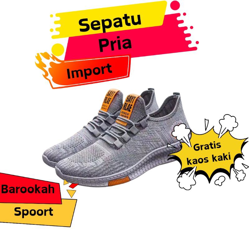 Sepatu pria ringan sport  terbaru import keren sepatu pria casual keren original 100% sepatu pria te